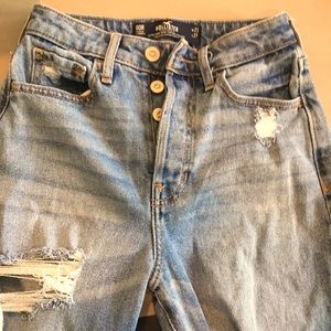 Hollister high rise button fly straight jeans